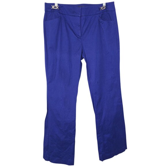 New York & Co. 7th Ave. Size 14 Collection Blue with Purple Hue Flat Front Dress - Picture 1 of 8